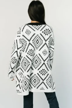 Baltic Born sweaters|Jay Oversized Cardigan | White + Black