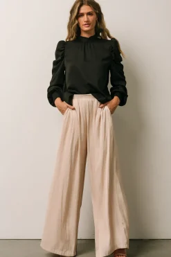 Baltic Born pants|WINTER ESSENTIALS|Jayla Palazzo Satin Pant | Champagne