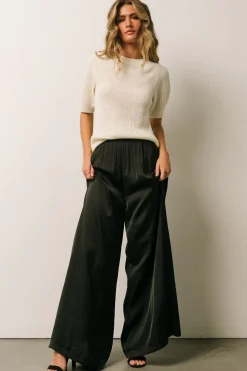 Baltic Born pants|WINTER ESSENTIALS|Jayla Palazzo Satin Pant | Champagne