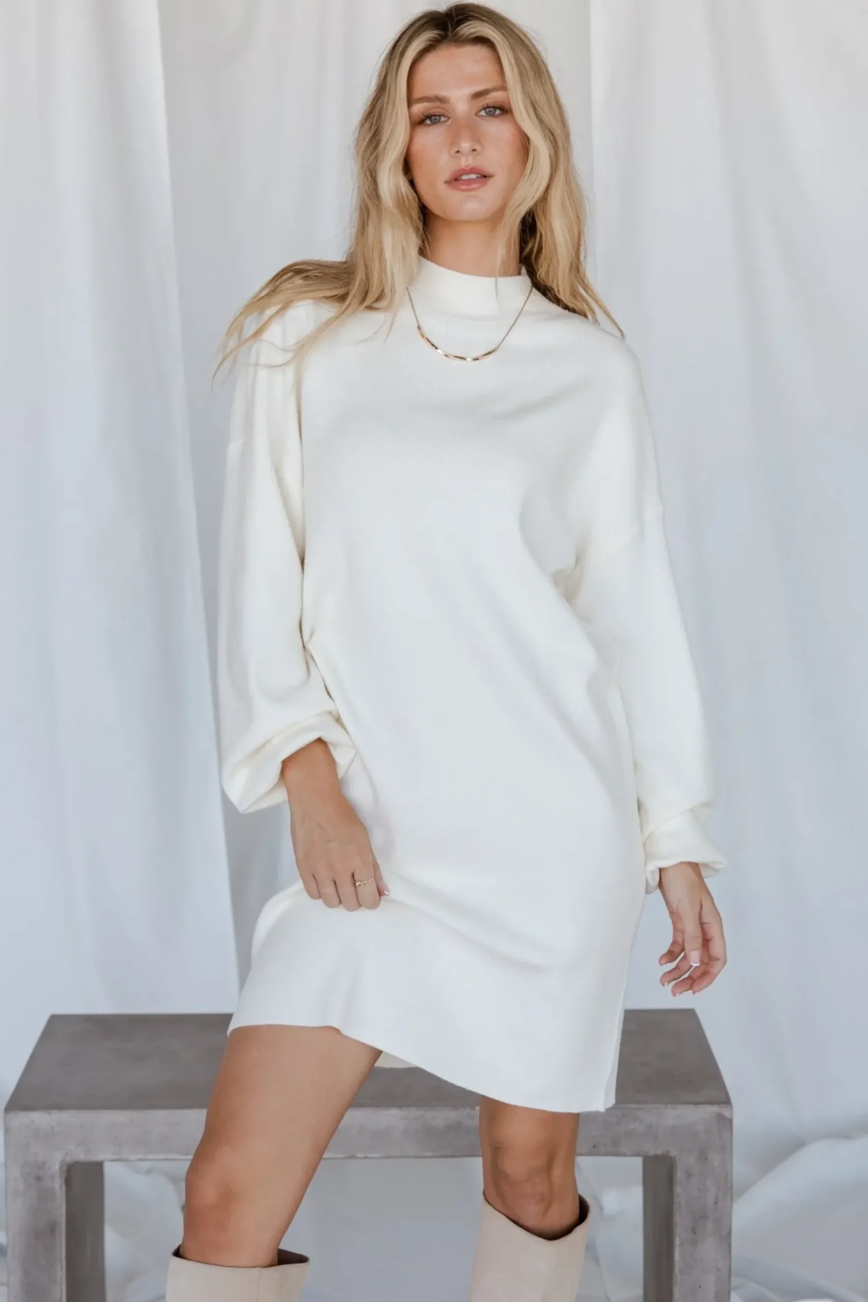 Baltic Born short dresses|TOPS|Jennings Sweater Dress | Ivory