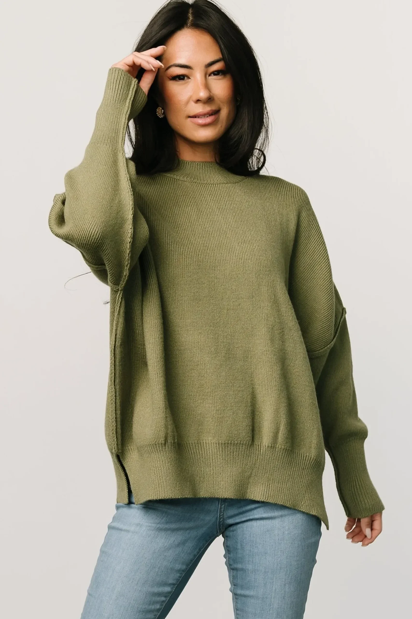 Baltic Born sweaters|WINTER ESSENTIALS|Jeremiah Knit Sweater | Olive