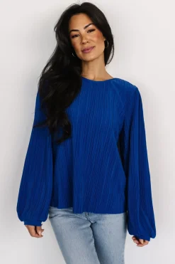 Baltic Born blouses + shirts|Jewel Pleated Top | Brown