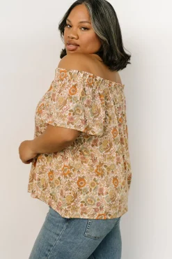 Baltic Born blouses + shirts|Jude Boho Top | Cream Multi