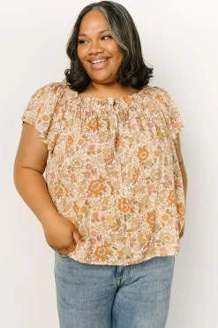 Baltic Born blouses + shirts|Jude Boho Top | Cream Multi