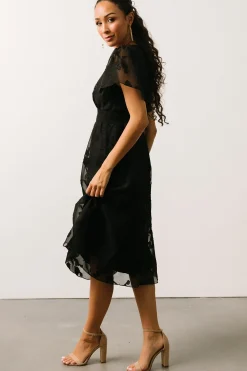 Baltic Born midi dresses|WEDDING SUITE|June Smocked Midi Dress | Black