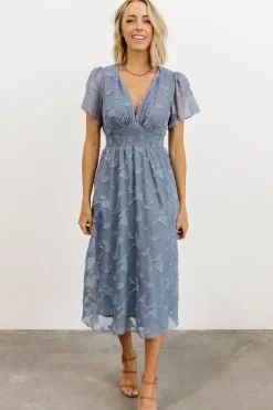 Baltic Born midi dresses|WEDDING SUITE|June Smocked Midi Dress | Blue