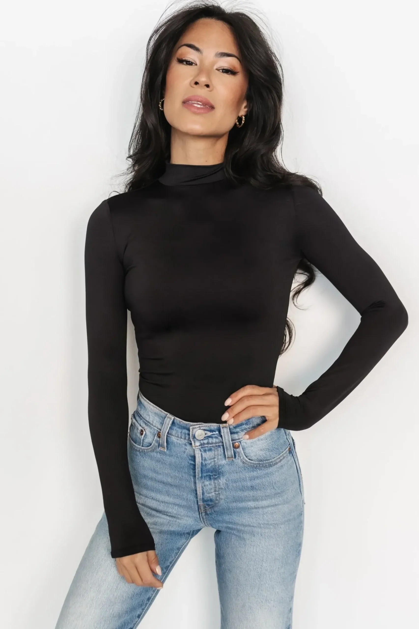 Baltic Born blouses + shirts|Juni Turtleneck | Black