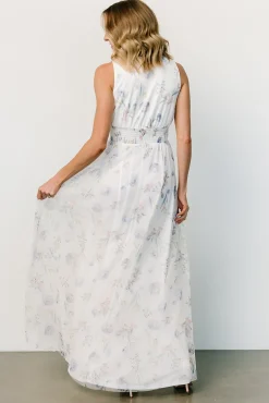 Baltic Born WEDDING SUITE|wedding guest|Kamila Tulle Maxi Dress | White Floral