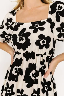 Baltic Born maxi dresses|bump friendly|Kasey Maxi Dress | Black + Ivory Print