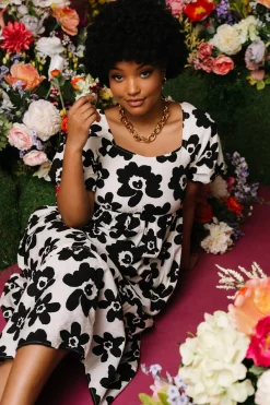Baltic Born maxi dresses|bump friendly|Kasey Maxi Dress | Black + Ivory Print