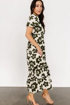 Baltic Born maxi dresses|bump friendly|Kasey Maxi Dress | Olive + Ivory Print