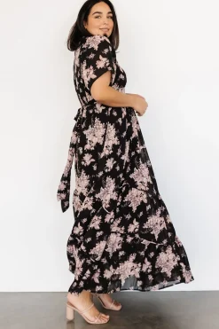 Baltic Born maxi dresses|bump friendly|Katherine Maxi Dress | Black + Blush Floral