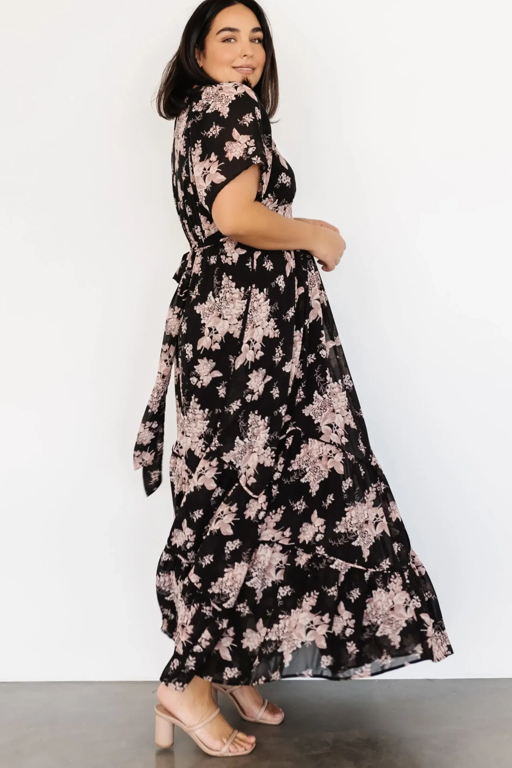 Baltic Born maxi dresses|bump friendly|Katherine Maxi Dress | Black + Blush Floral