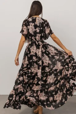 Baltic Born maxi dresses|bump friendly|Katherine Maxi Dress | Black + Blush Floral