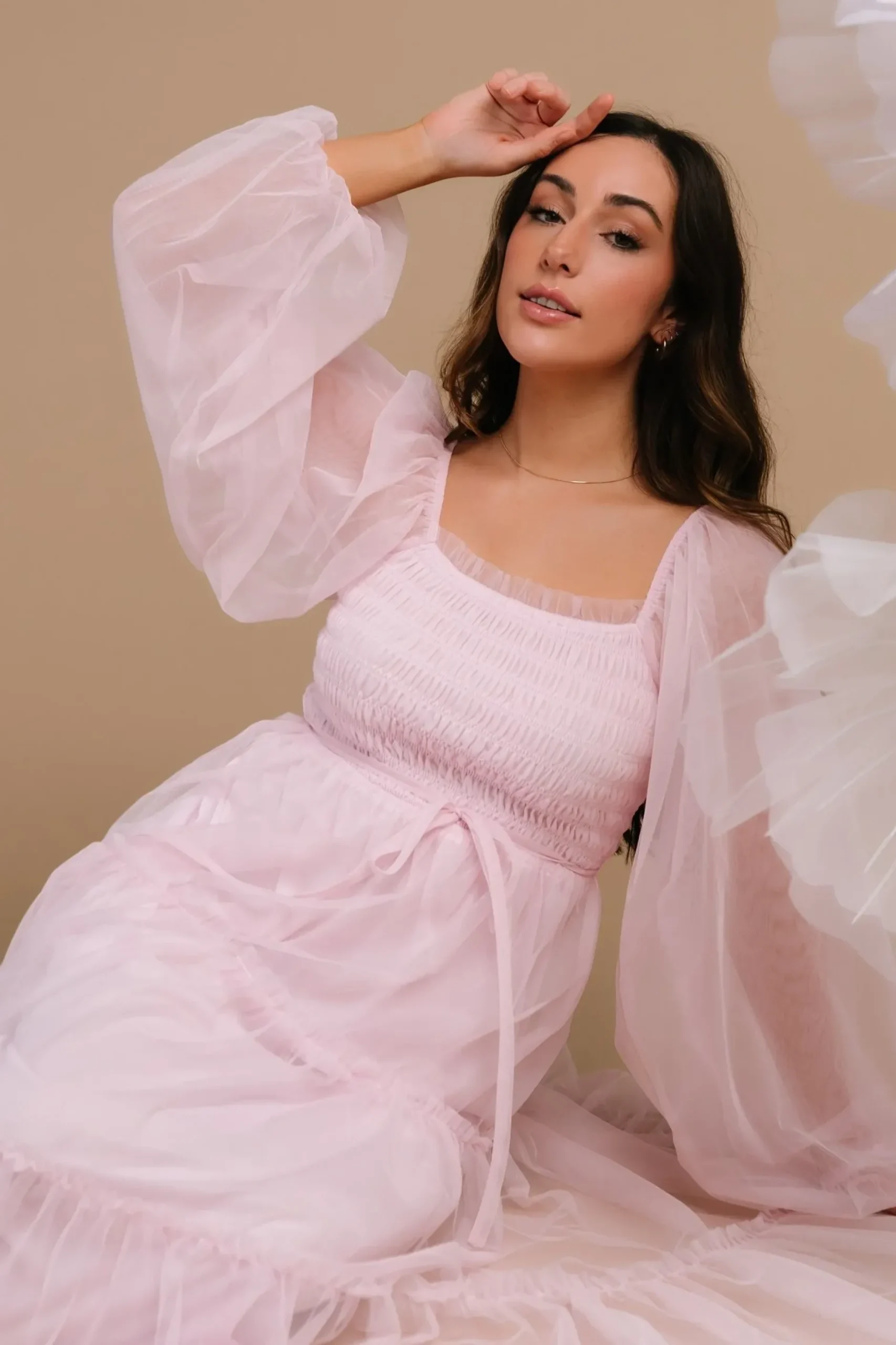 Baltic Born maxi dresses|WEDDING SUITE|Katrina Tulle Maxi Dress | Light Rose