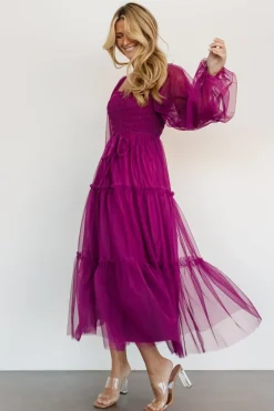 Baltic Born maxi dresses|WEDDING SUITE|Katrina Tulle Maxi Dress | Magenta