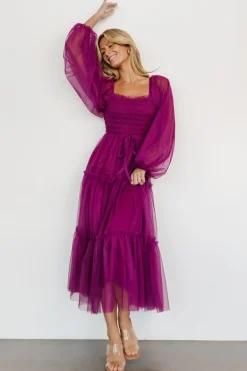 Baltic Born maxi dresses|WEDDING SUITE|Katrina Tulle Maxi Dress | Magenta