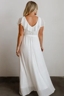 Baltic Born SALE|Katya Ruffle Maxi Dress | White