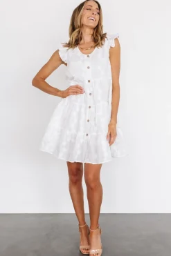 Baltic Born cover up|Kayla Button Up Short Dress | Off White