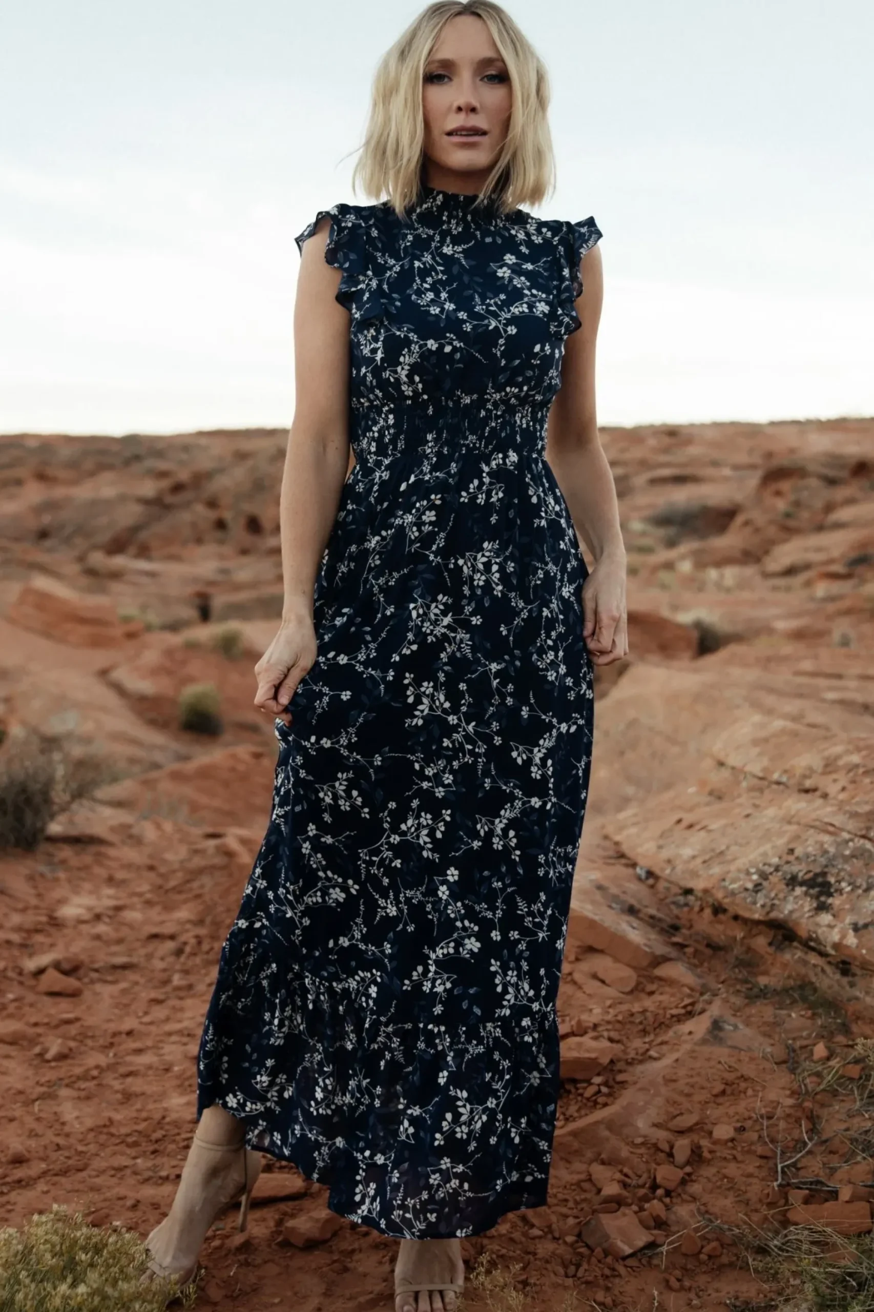 Baltic Born maxi dresses|WEDDING SUITE|Kearny Ruffle Maxi Dress | Blue Floral
