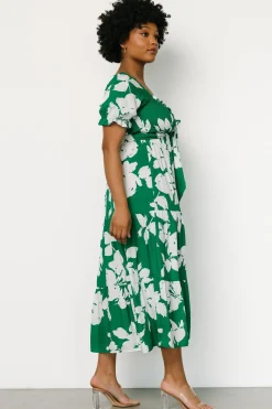 Baltic Born maxi dresses|Kelley Smocked Maxi Dress | Green + White
