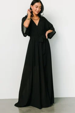Baltic Born WEDDING SUITE|wedding guest|Kia Kimono Maxi Dress | Black