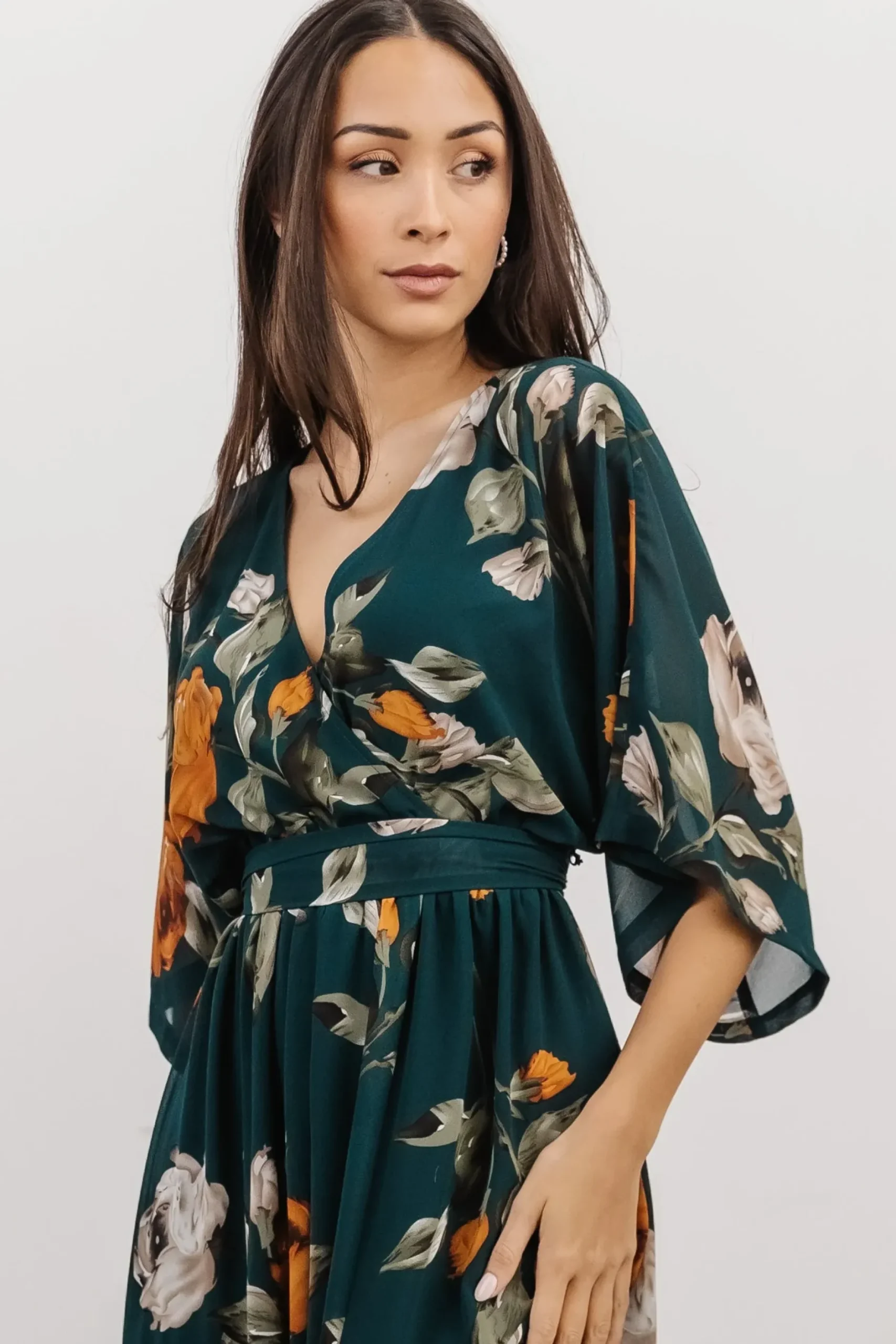 Baltic Born WEDDING SUITE|wedding guest|Kia Kimono Maxi Dress | Deep Topaz Floral