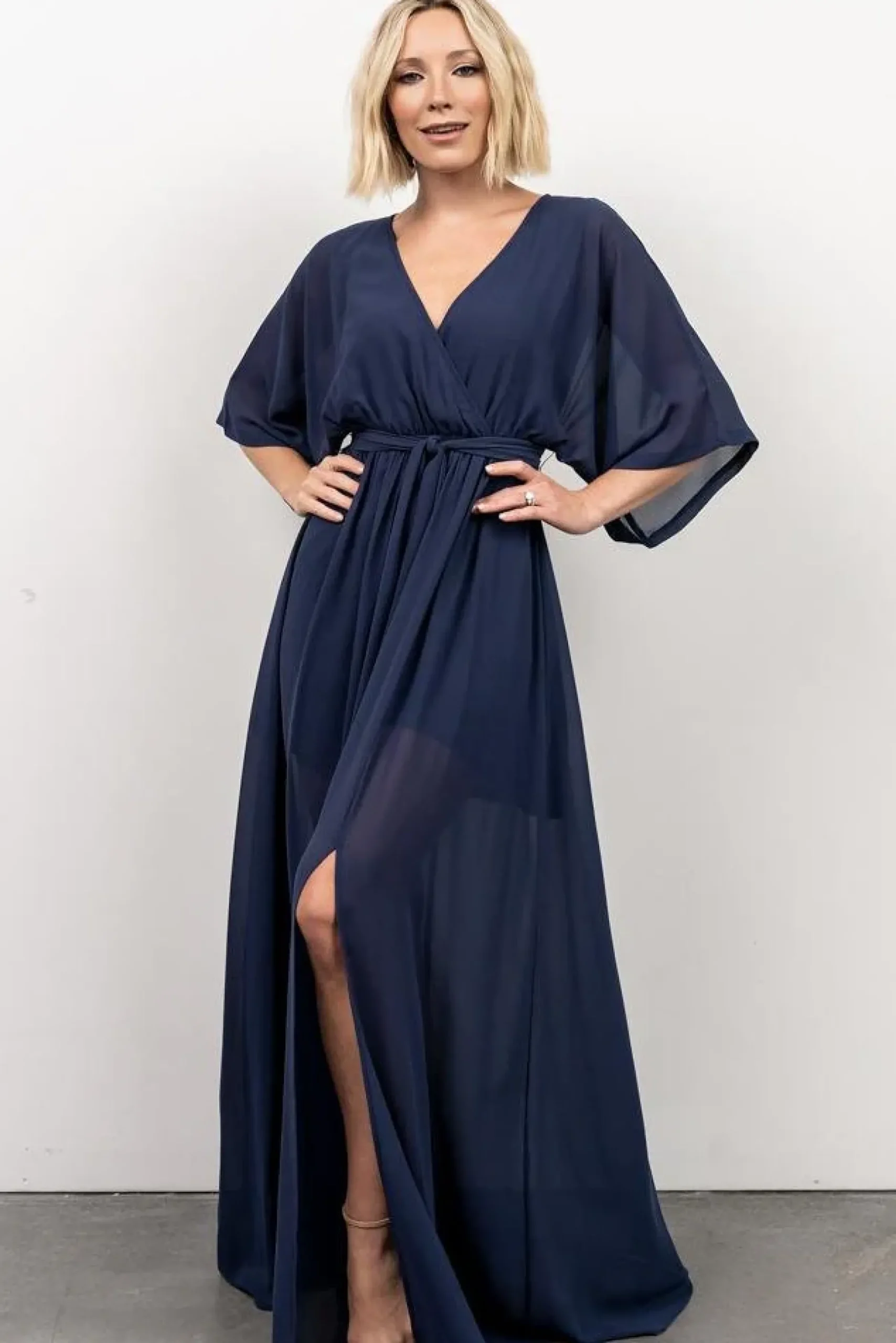 Baltic Born WEDDING SUITE|wedding guest|Kia Kimono Maxi Dress | Navy