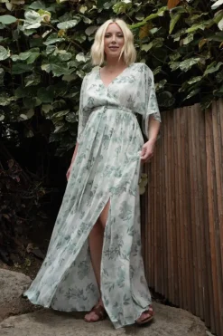 Baltic Born WEDDING SUITE|wedding guest|Kia Kimono Maxi Dress | Sage Floral