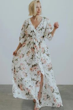 Baltic Born WEDDING SUITE|wedding guest|Kia Kimono Maxi Dress | White Floral