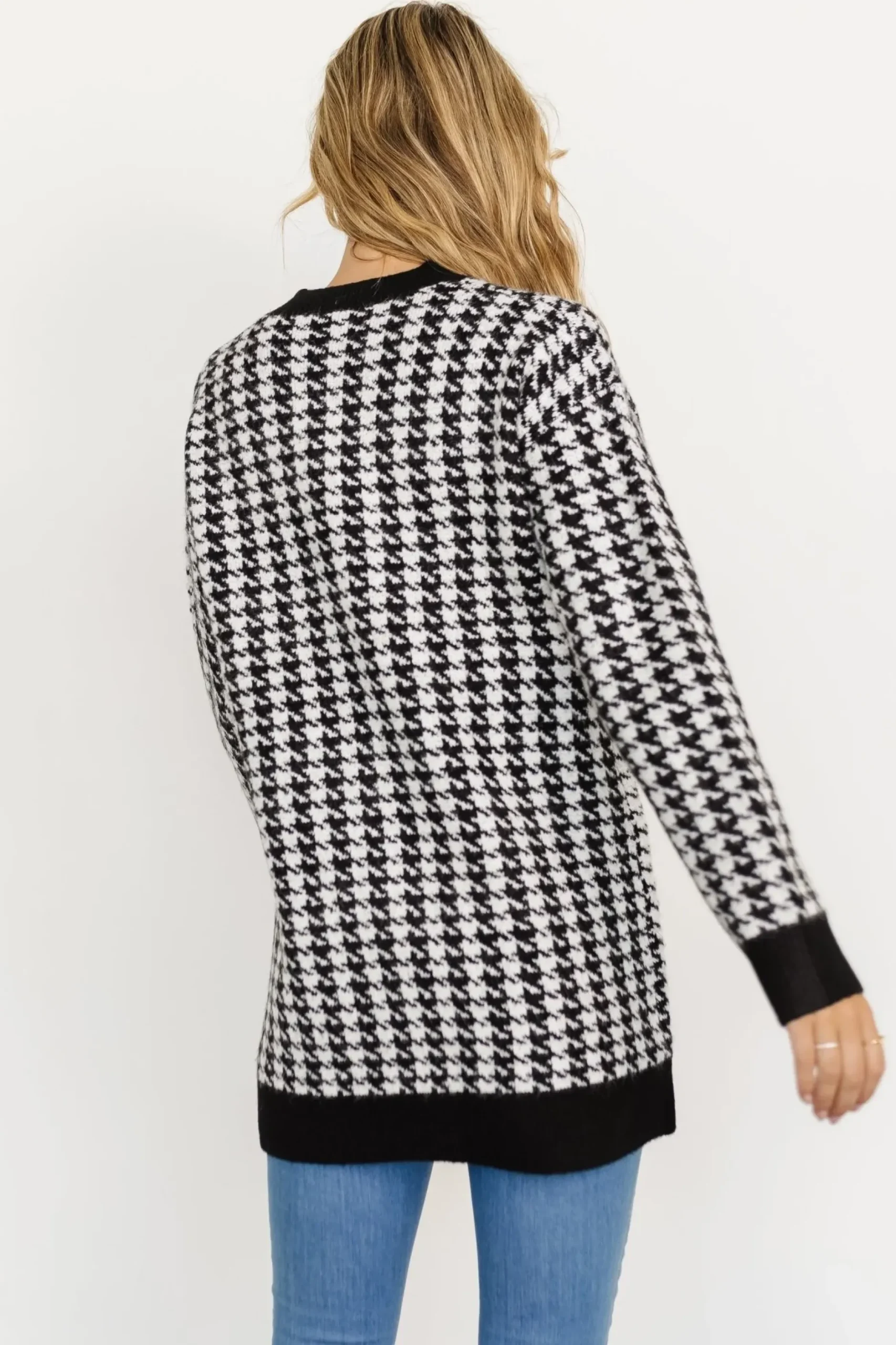 Baltic Born cardigans|Kimball Houndstooth Cardigan | Black + White