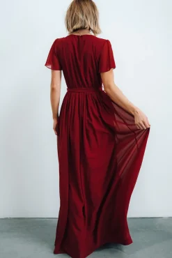 Baltic Born SALE|Kristina Maxi Dress | Burgundy