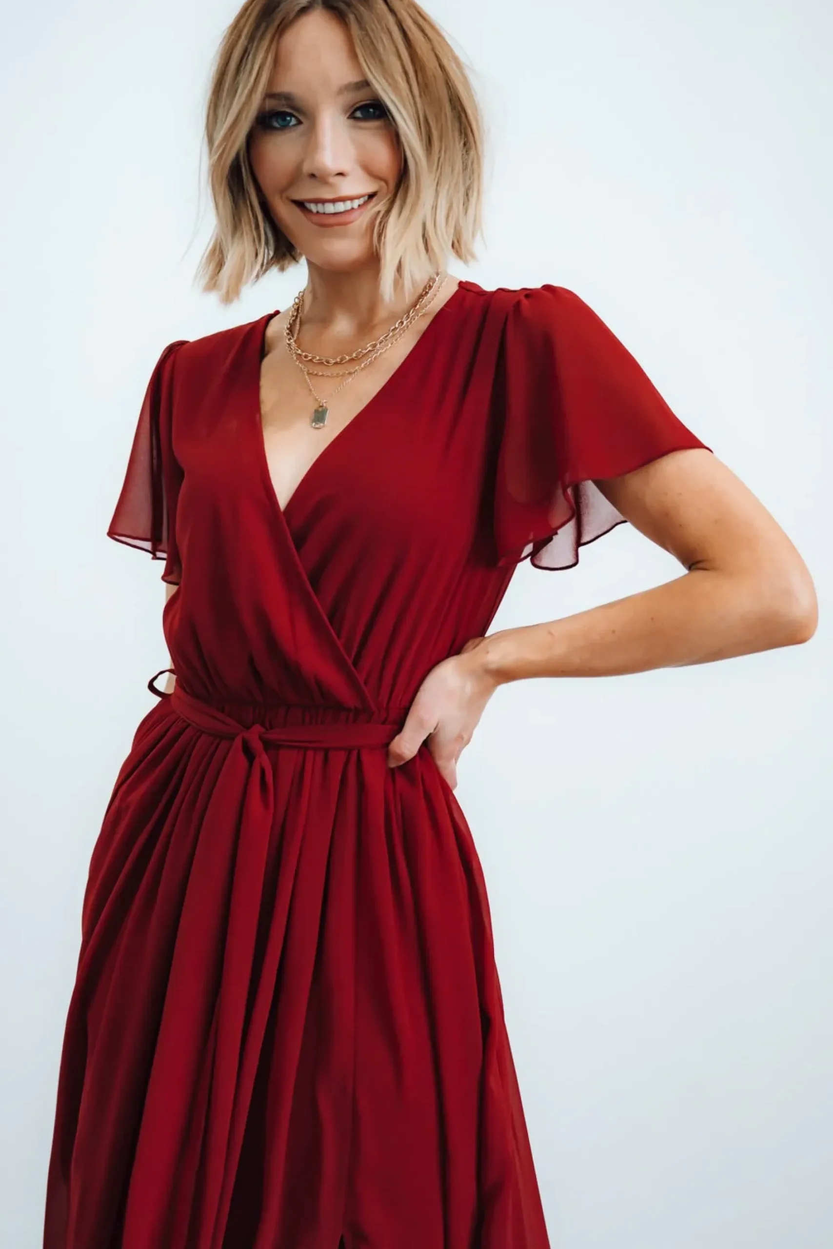 Baltic Born SALE|Kristina Maxi Dress | Burgundy