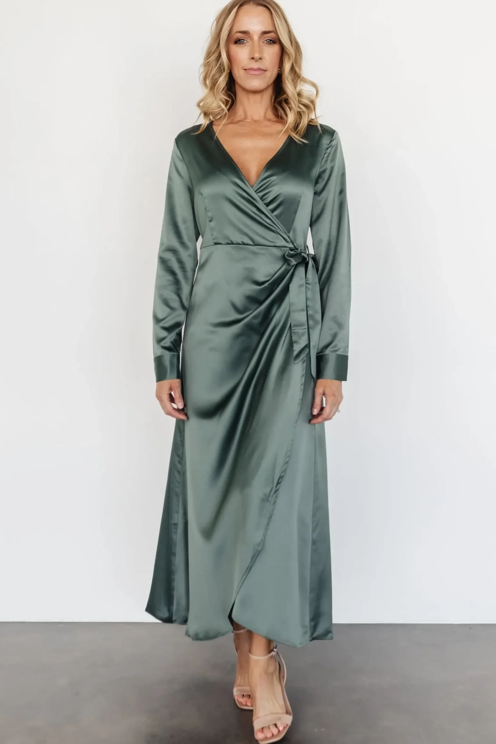 Baltic Born SALE|Lawrence Wrap Maxi Dress | Winter Green