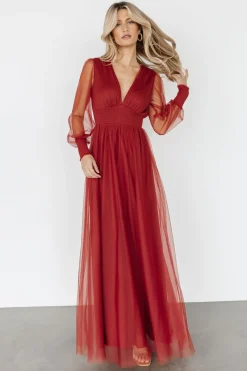 Baltic Born DRESSES|maxi dresses|Layla Tulle Maxi Dress | Terracotta