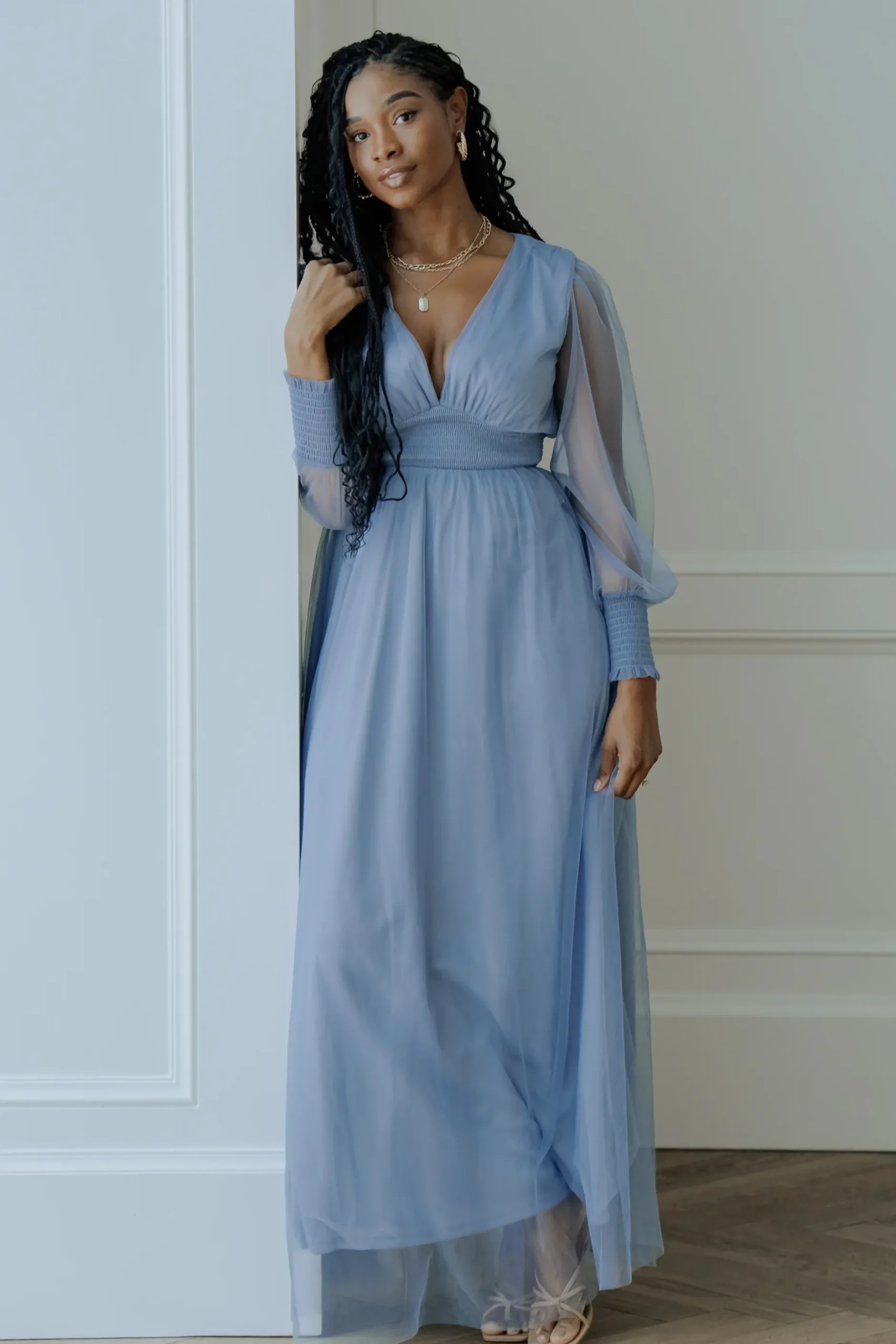 Baltic Born DRESSES|maxi dresses|Layla Tulle Maxi Dress | Whisper Blue