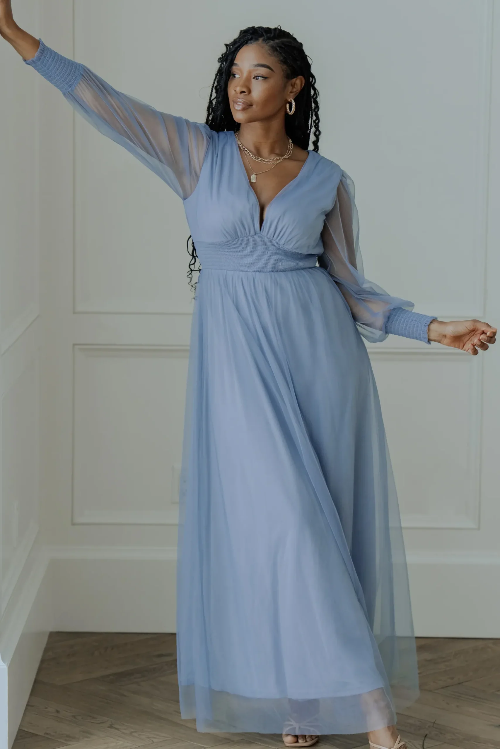 Baltic Born DRESSES|maxi dresses|Layla Tulle Maxi Dress | Whisper Blue