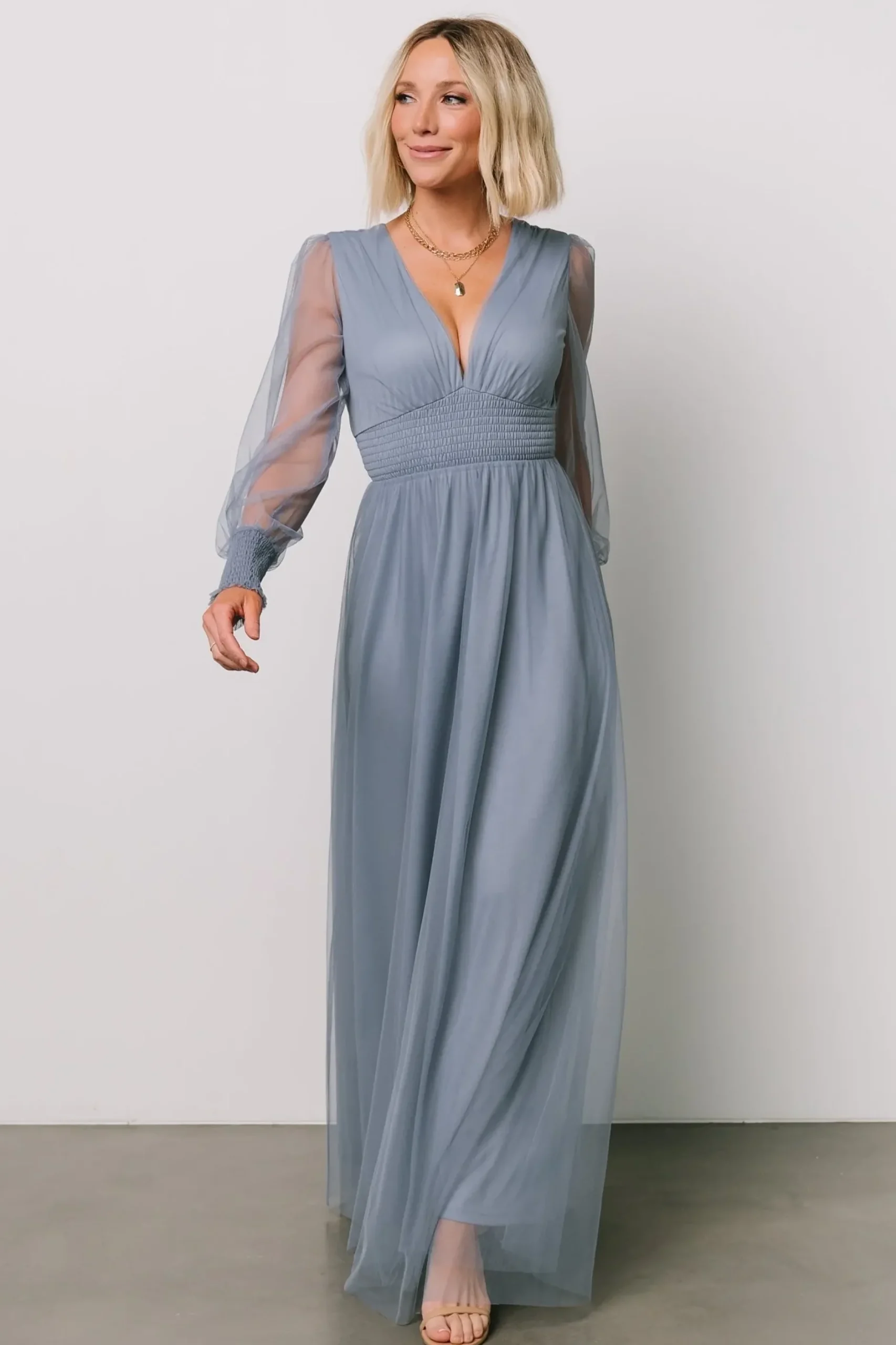 Baltic Born DRESSES|maxi dresses|Layla Tulle Maxi Dress | Whisper Blue