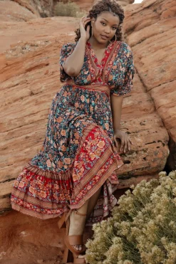 Baltic Born midi dresses|Leeanne Midi Dress | Navy Multi Floral
