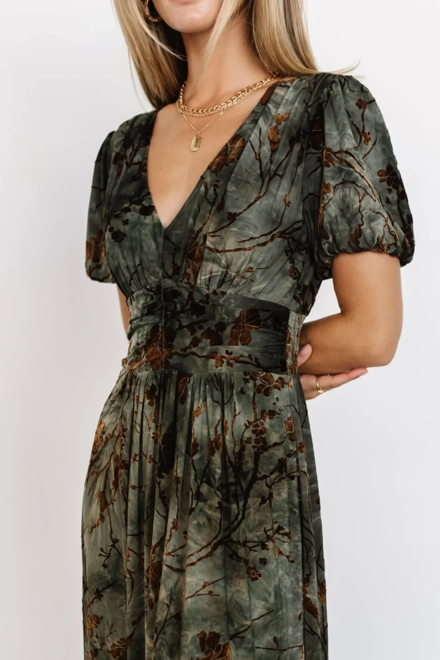 Baltic Born maxi dresses|EXTENDED SIZING|Leslie Velvet Maxi Dress | Green + Copper