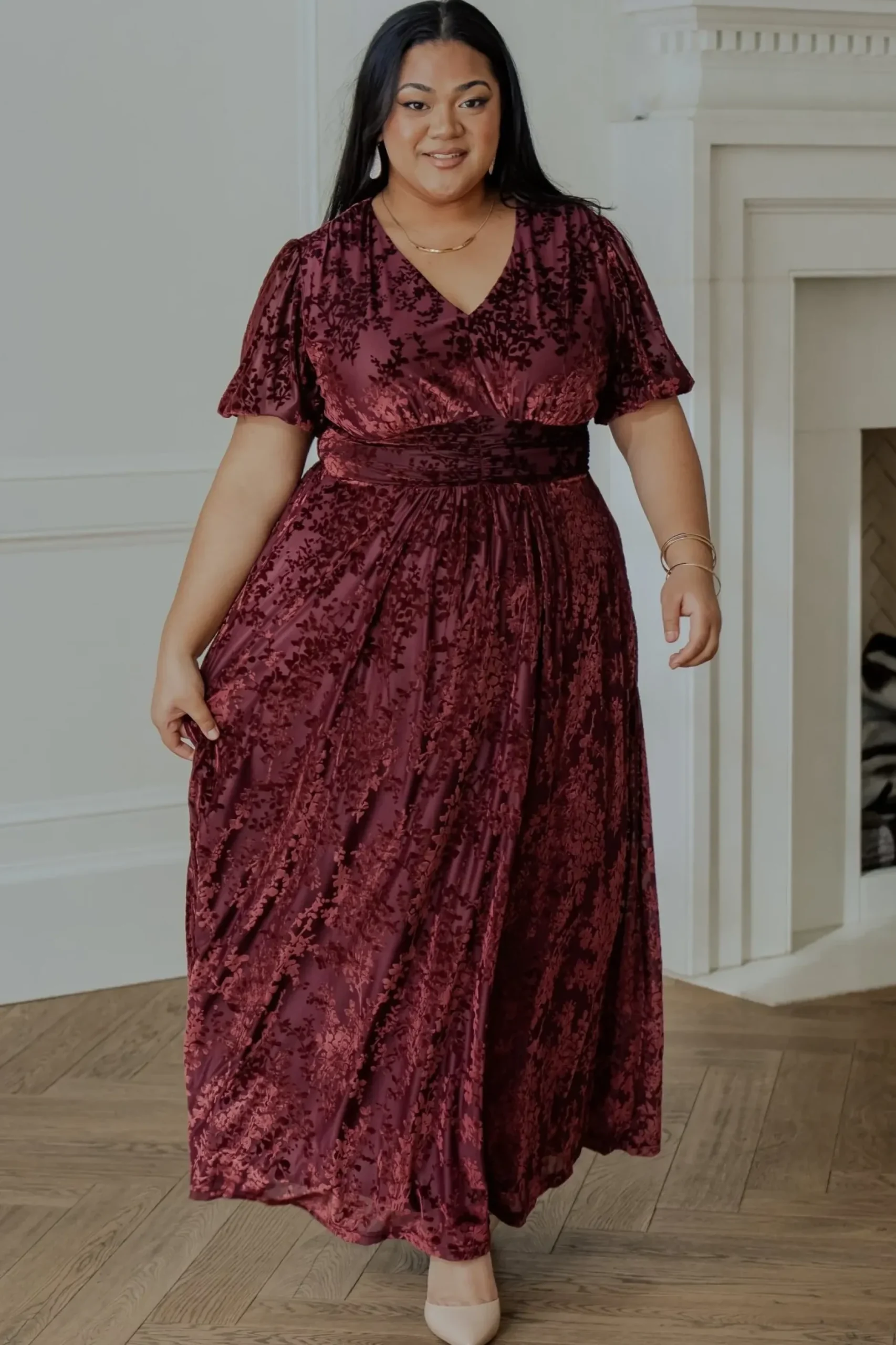 Baltic Born maxi dresses|EXTENDED SIZING|Leslie Velvet Maxi Dress | Mulberry