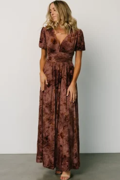 Baltic Born maxi dresses|EXTENDED SIZING|Leslie Velvet Maxi Dress | Dusty Clove