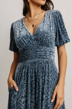 Baltic Born maxi dresses|EXTENDED SIZING|Leslie Velvet Maxi Dress | Blue