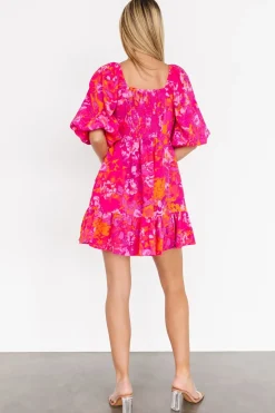 Baltic Born short dresses|Levy Sweetheart Mini Dress | Fuchsia Multi