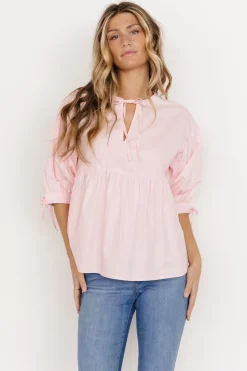 Baltic Born blouses + shirts|Lexi Tie Top | Pink
