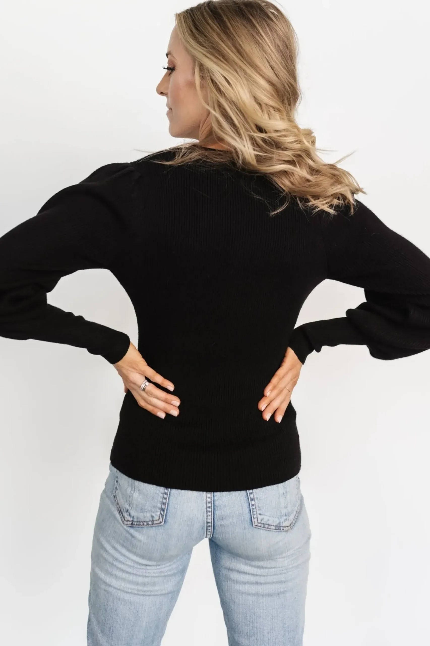 Baltic Born sweaters|Lilou Rib Knit Sweater | Black
