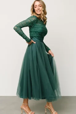 Baltic Born DRESSES|midi dresses|Lonnie Tulle Dress | Emerald