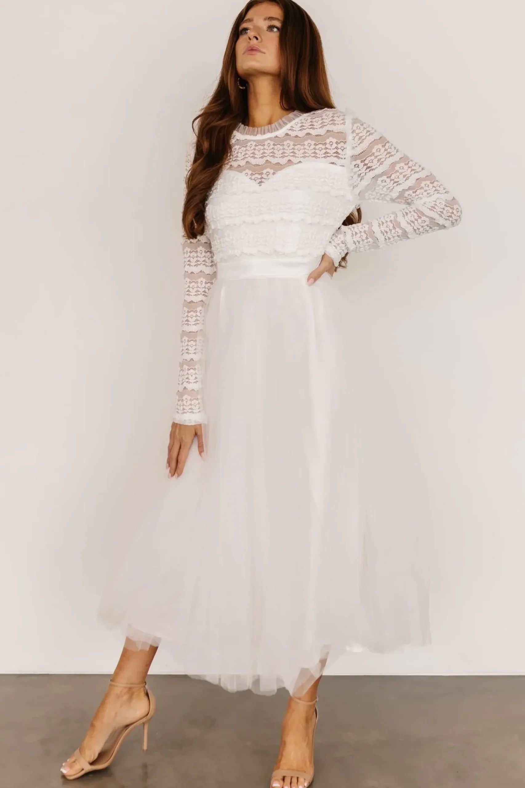 Baltic Born DRESSES|midi dresses|Lonnie Tulle Dress | Off White