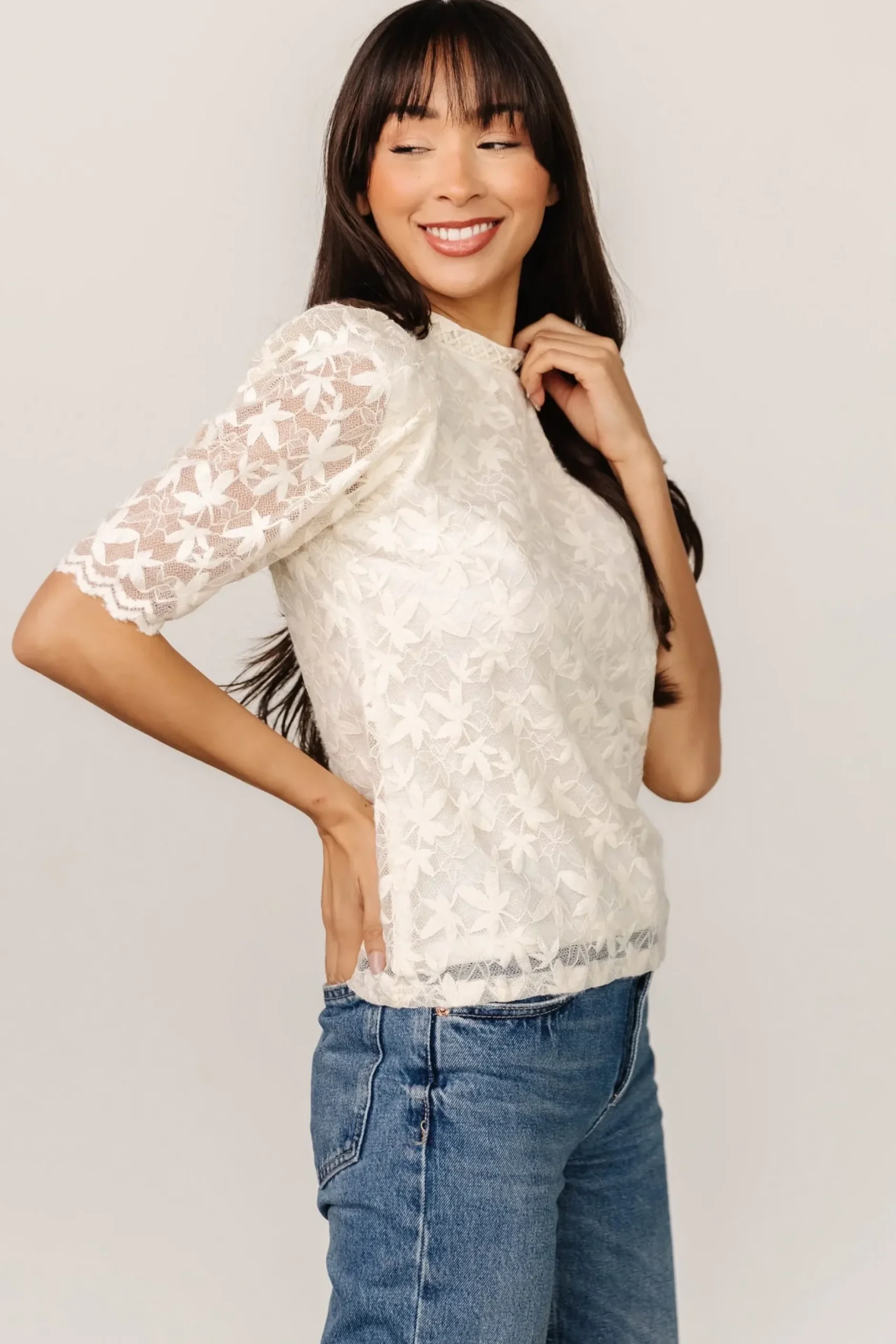 Baltic Born blouses + shirts|Lottie Lace Top | Cream