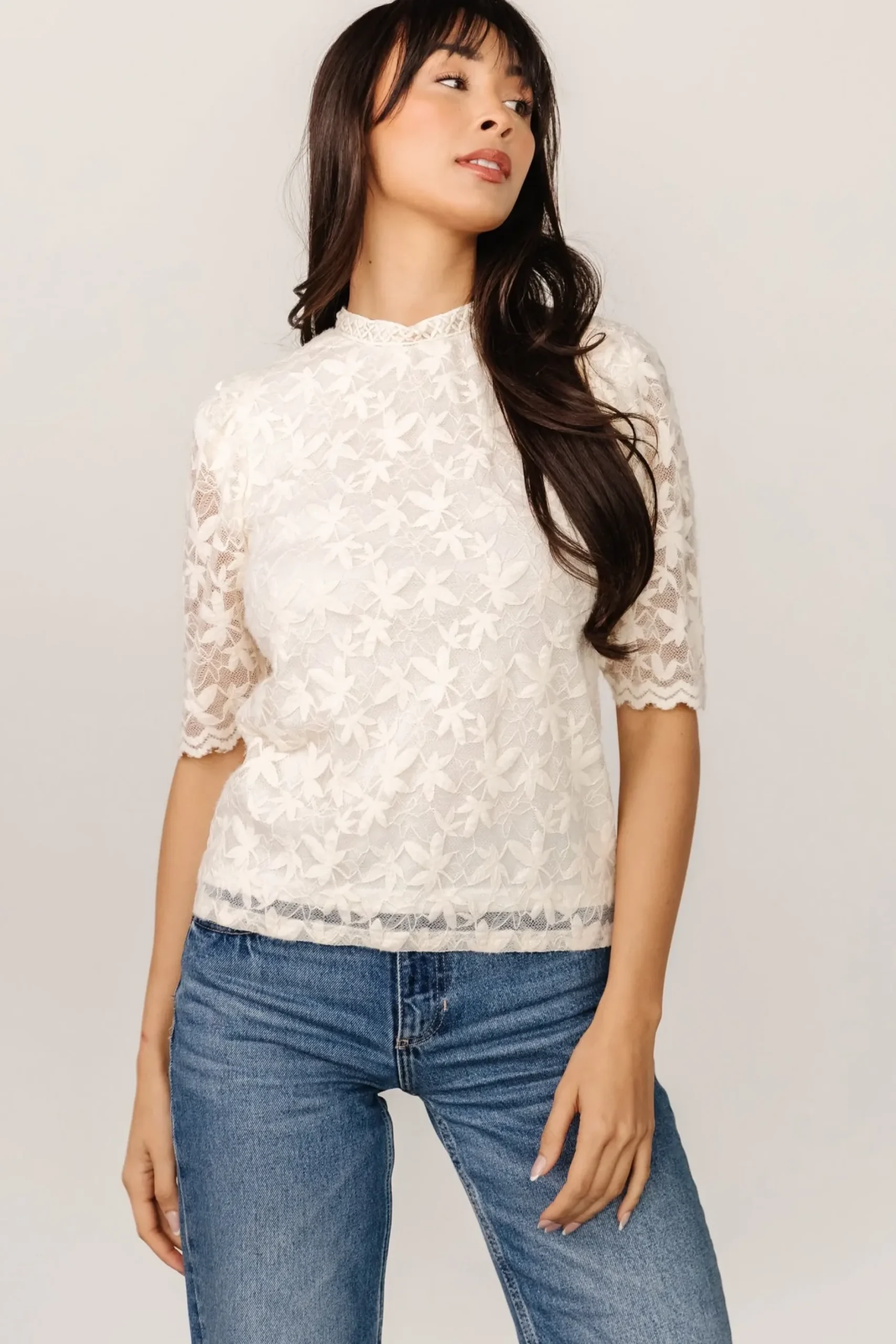 Baltic Born blouses + shirts|Lottie Lace Top | Cream